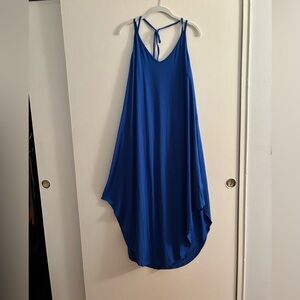 Blue maxi dress size 0X never worn